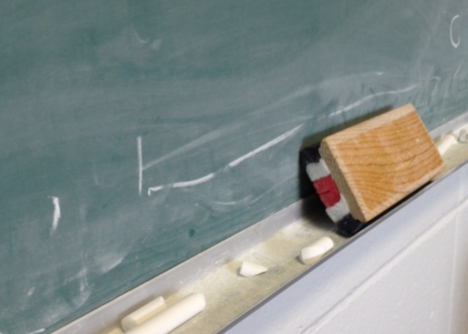 The dependable chalk and eraser.