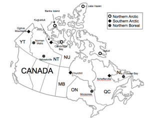 Here's where the Northern Biodiversity Program took our field teams!