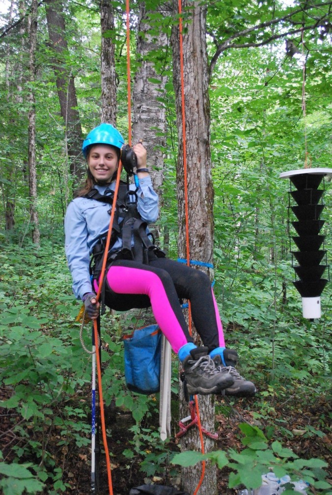 Jessica - getting ready to climb up!