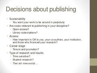 Perspectives on Academic Publishing